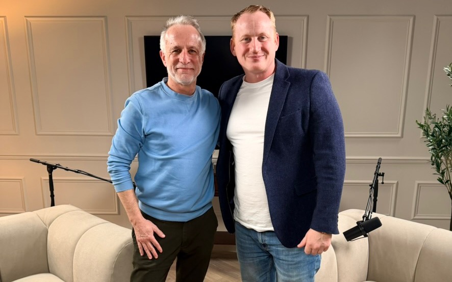 Stewart Read and Adam Stott in the studio