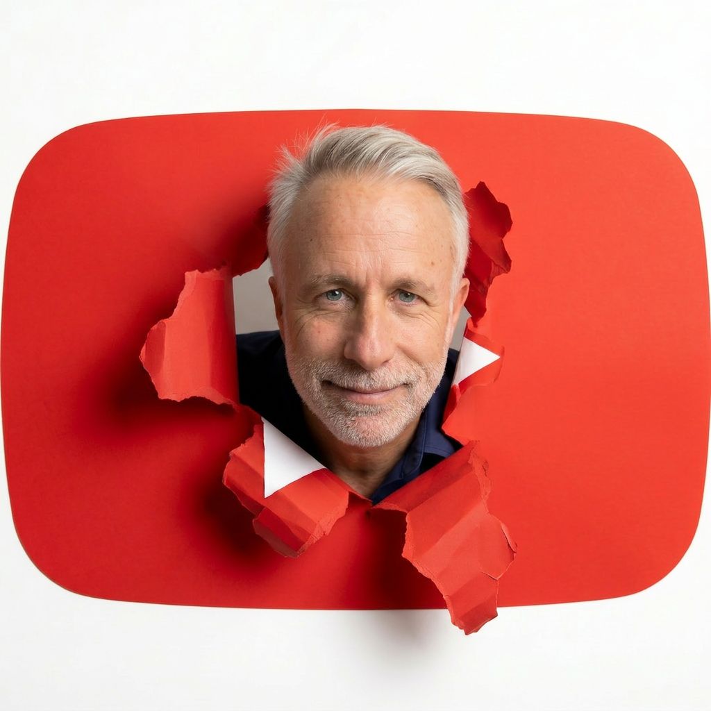 Stewart Read breaking through a YouTube play button
